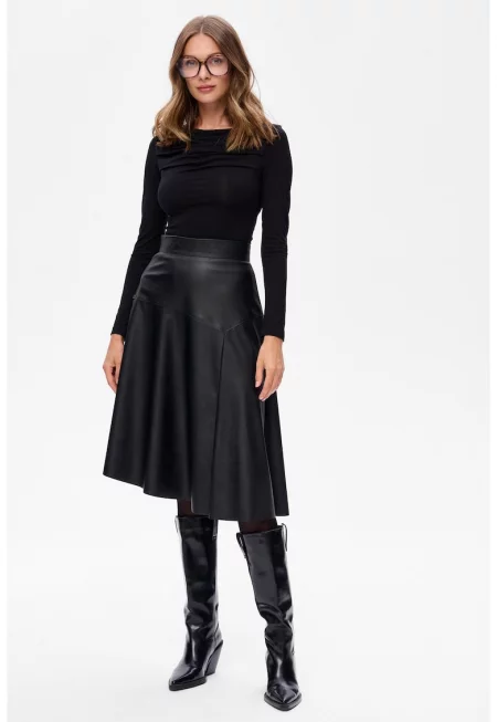 Асиметрична пола от еко кожа Namaste