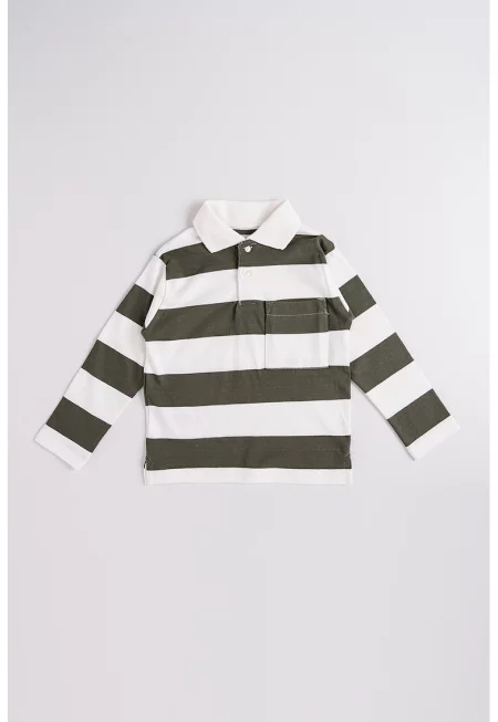 Блуза на райе с яка