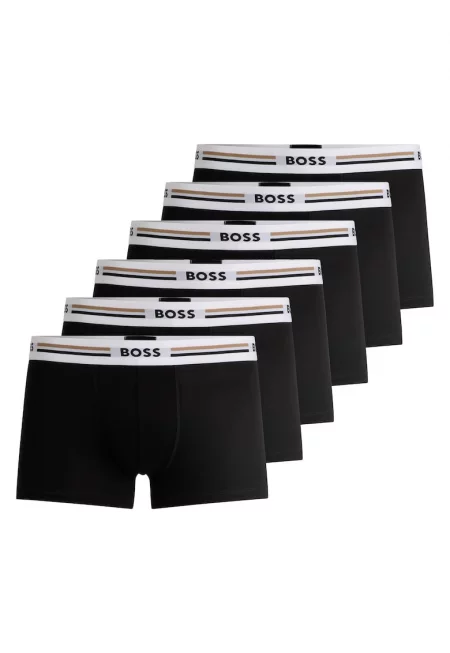 Боксерки с лого - 6 чифта - Черен