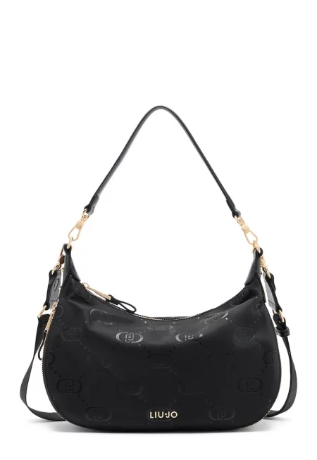 Чанта за рамо с лого - Черен