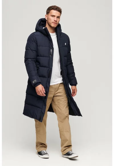 Дълго зимно яке с капитониран дизайн