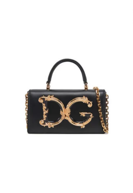 Дамска чанта Dolce Gabbana - BI3278 AQ507 - Естествена кожа - Черен