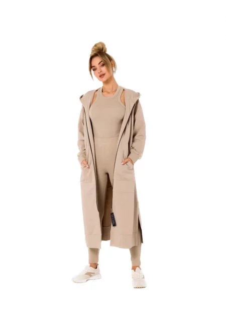 Дамска дълга качулка Made of Emotion - Thokmay - бежова