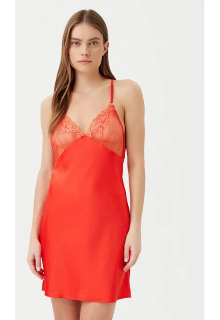 Дамска нощница - Шантел - 304888571 - Полиестер - Черен