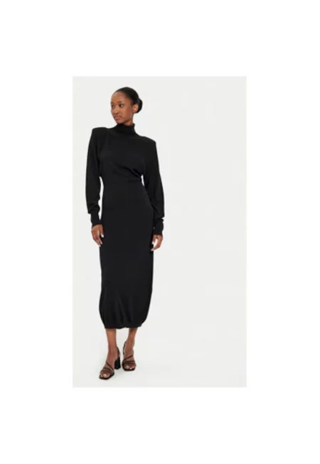 Дамска рокля -  304638398 - Вискоза/Вълна/Полиамид - Един размер INTL - Черна