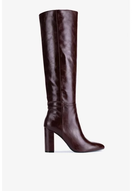 Дамски ботуши  5905588894797 - Синтетичен - Кафяв - Кафяв