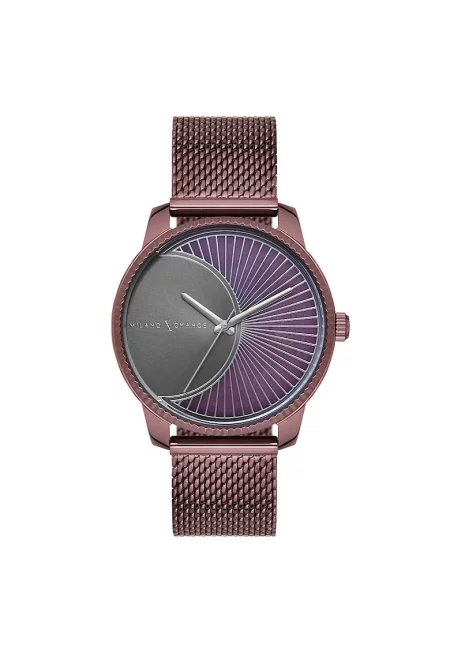 Дамски часовник  MEX1167 38 мм - виолетов - текстилна каишка - водоустойчив 3 ATM