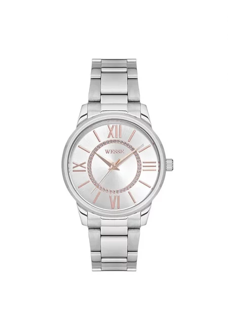 Дамски часовник  модел WWL107202 - кварцов механизъм - стомана - водоустойчив 5 ATM - 36 мм - сив