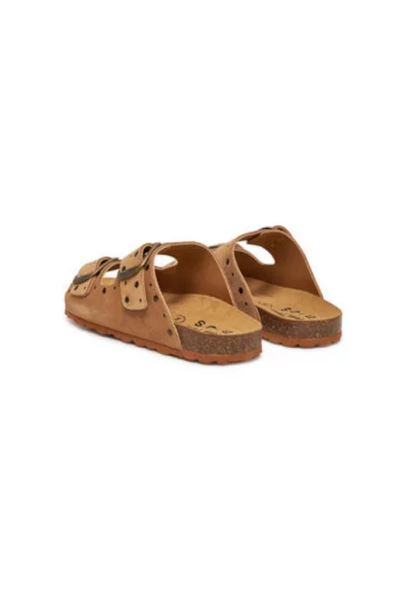 Дамски джапанки - GRETEL -  Естествена кожа - Кафяв