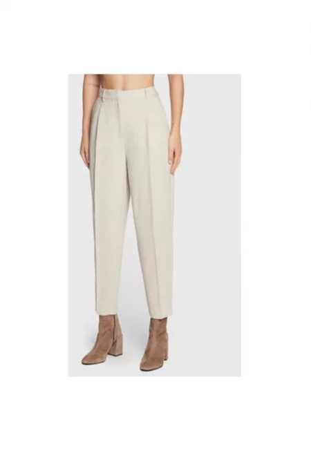 Дамски панталон -  301665342 - Рециклиран полиестер/Вискоза - Бежов - Бежов
