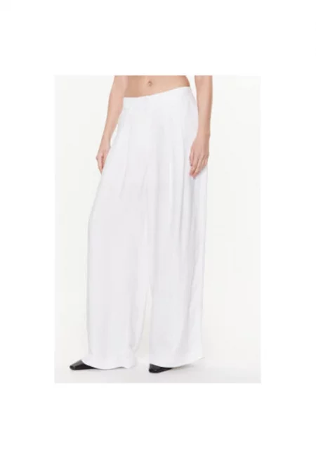 Дамски панталон -  301999096 - вискоза - лен - 36 - бял