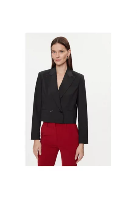 Дамско яке -  304035456 - Рециклиран полиестер/Вълна - Черно - Черен