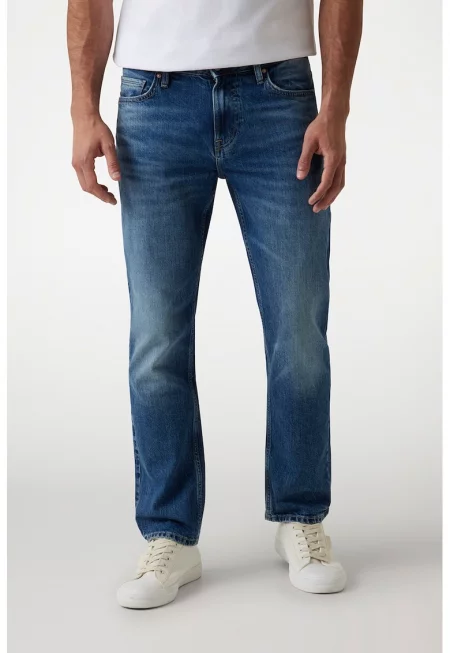 Дънки Angels с лиосел със захабен ефект - Тъмносин