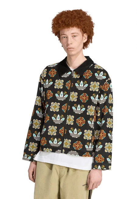 Джинсов шакет с лого - Червен/Бял/Черен