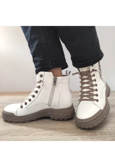 Ежедневни дамски боти  A292 Off White (Grey) - Off White