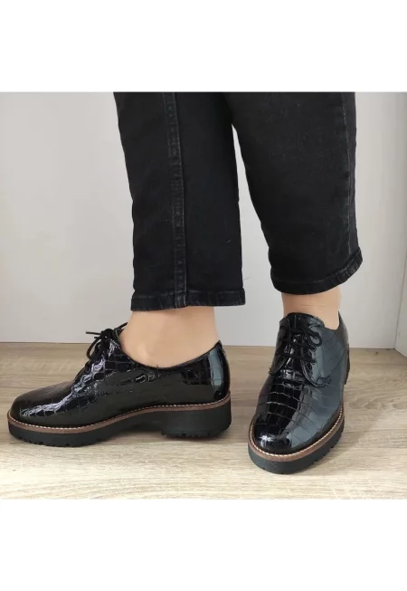 Ежедневни дамски обувки  10081 Negri Croco - черни