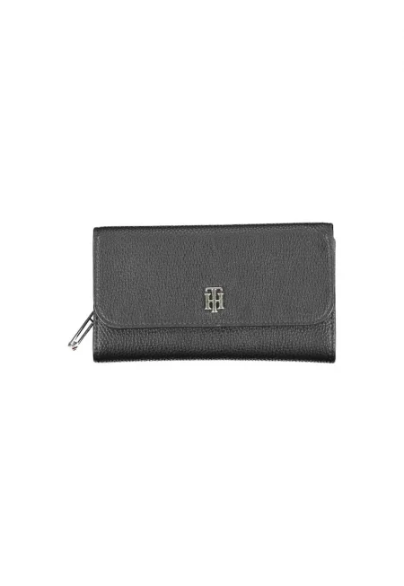 Голям дамски портфейл  Th Element Large Flap Wallet AW0AW13663 - черен