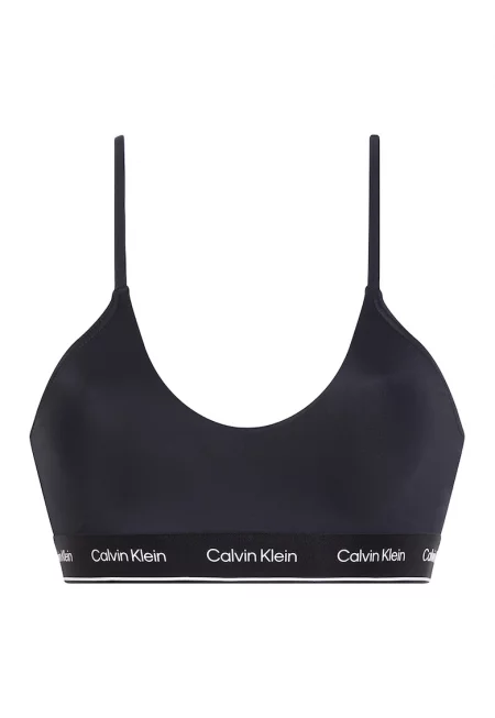 Горнище на бански с лого - Бял/Черен