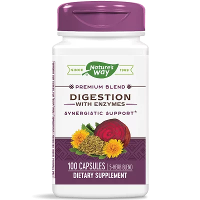 Храносмилателни ензими и билки - Премиум формула за стомашен комфорт - Digestion with Enzymes, 100 капсули