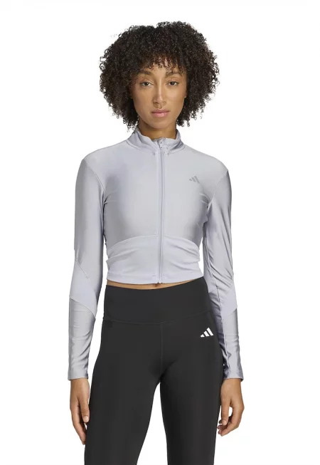 Къса спортна блуза с цип