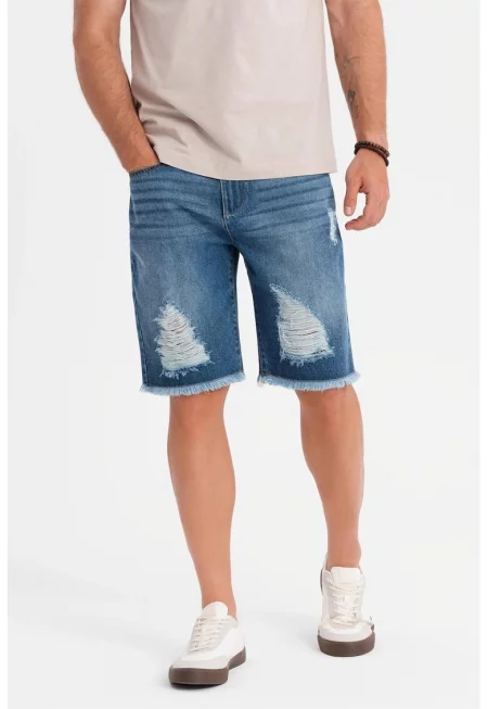 Къси дънки - Пастелносин