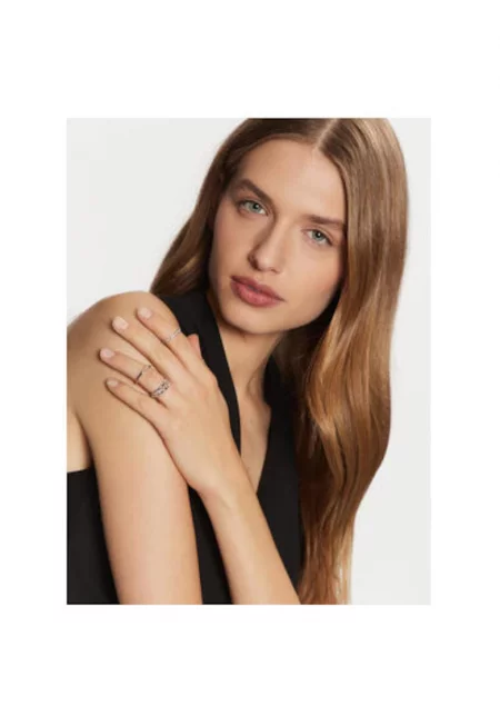 Комплект от 3 дамски пръстена  37506210 - синтетични - сребърни