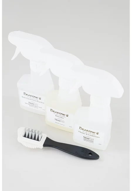 Комплект за почистване на обувки - 4 части - Бял