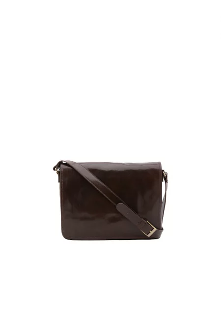 Кожена чанта - Тъмнокафяв