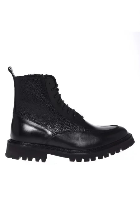 Кожени боти с овален връх