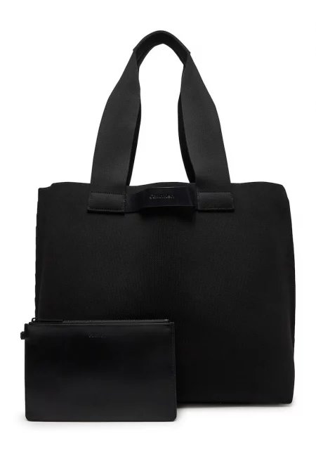 Мъжка чанта -  черна - от плат - универсална