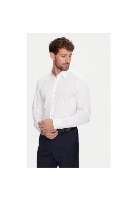 Мъжка риза -  303674847 - Памук - Бяла