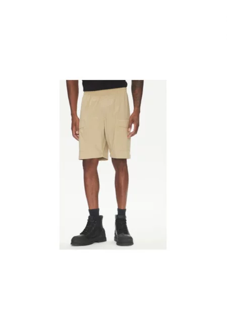 Мъжки спортни шорти  TB0A677FDH41 - Полиестер - Бежов