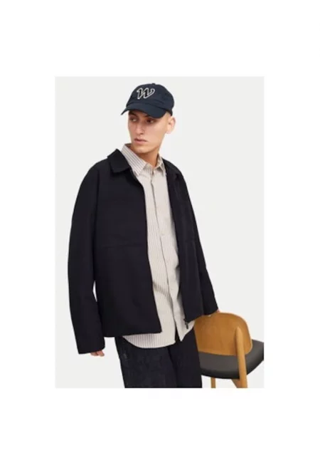 Мъжко яке -  304783586 - Рециклиран полиестер/Полиестер - Черно - Черен