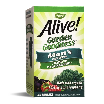 Мултивитамини за мъже Алайв - Alive! Garden Goodness™ Men`s Multi-Vitamin, 60 таблетки