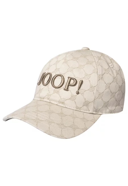 Памучна шапка с бродирано лого - Слонова кост