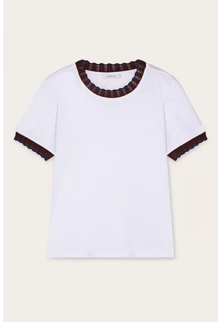 Памучна тениска с контрасти