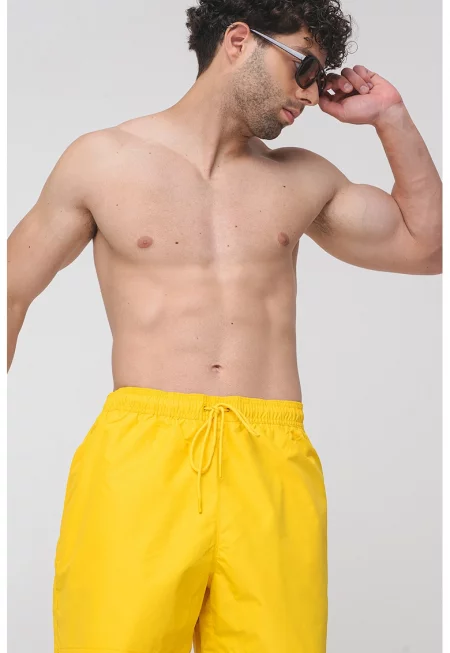 Плувни шорти с регулируема талия - Жълт