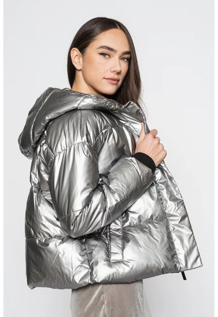 Подплатено зимно яке Maxima с метализиран ефект