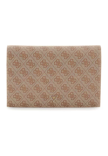 Портфейл Orlina от еко кожа с монограми - Камел