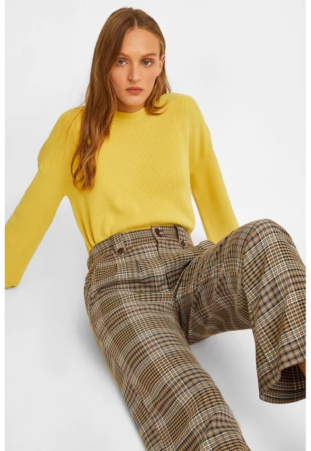 Пуловер с паднали ръкави