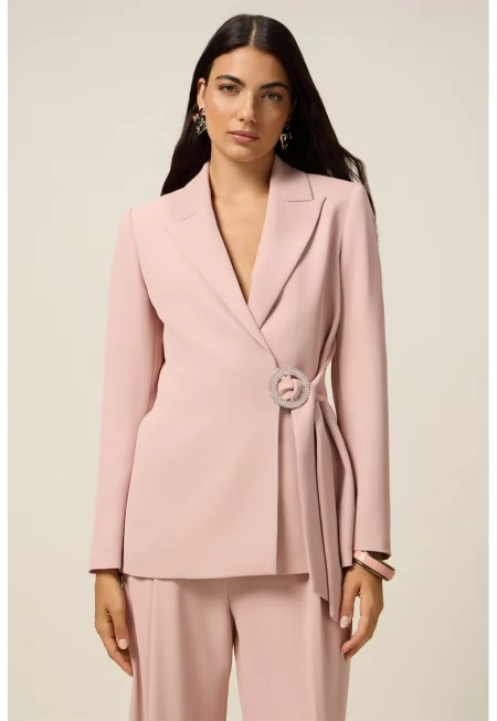 Сако с колан - Пастелнорозов