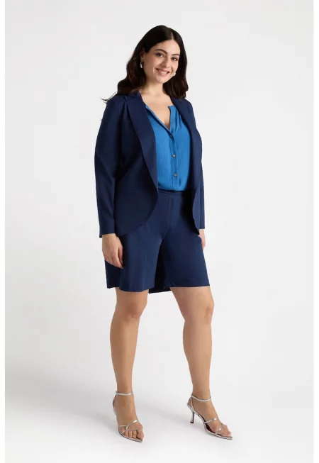 Шорти с памук - Син