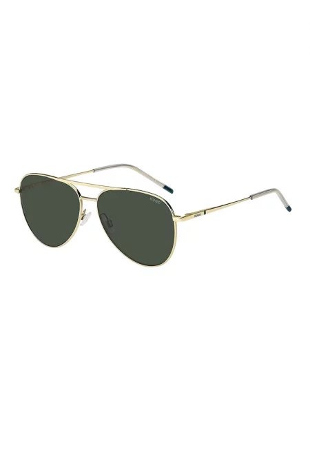 Слънчеви очила Aviator с метална рамка - Златист -