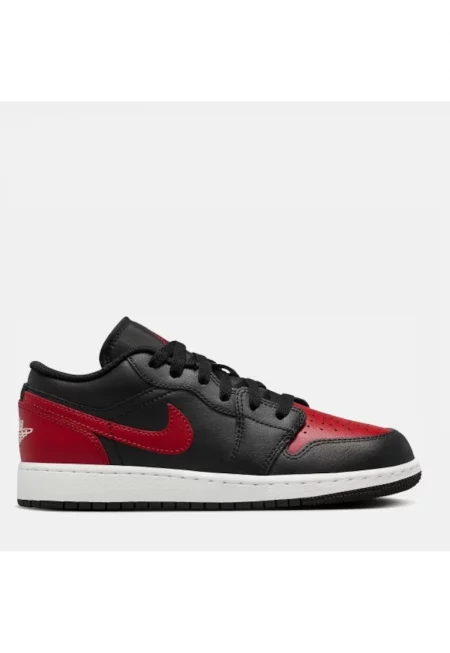 Спортни обувки  Air Jordan 1 Low за момчета - естествена кожа/еко кожа - червени/черни