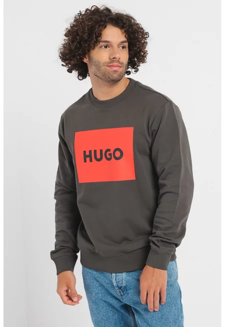 Суитшърт Duragol 222 с лого - Червен/Tъмносив