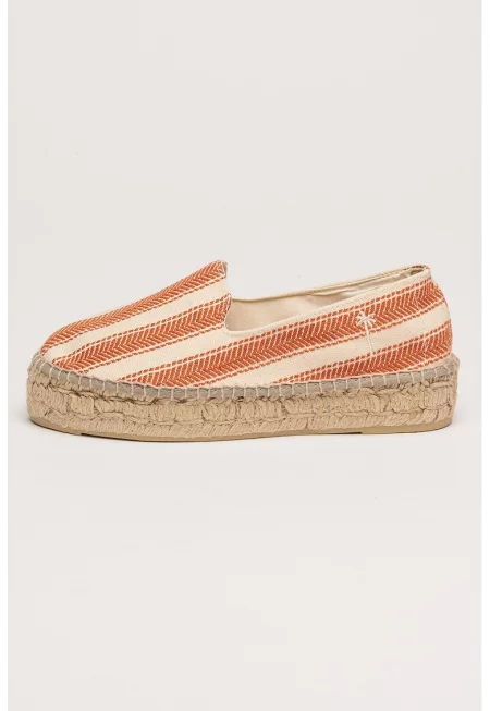 Текстилни еспадрили Portofino - Слонова кост/Бежов/Керемидено червено
