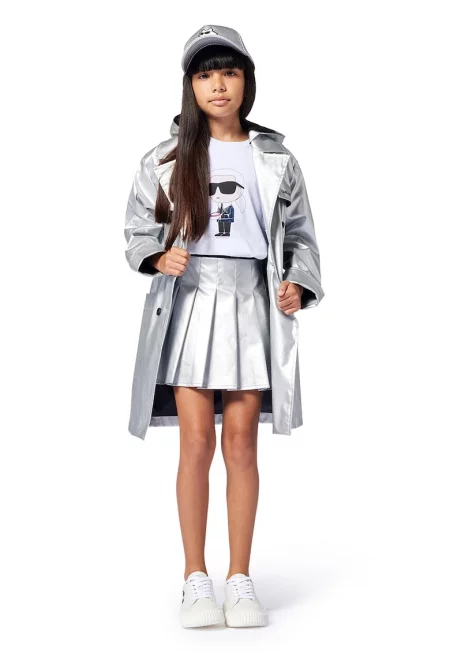 Тениска с модал с лого - Бял/Черен/Розово