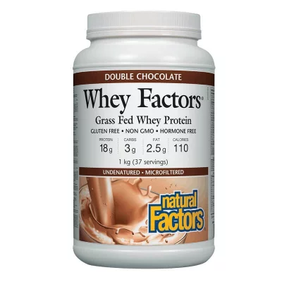 Суроватъчен протеин концентрат с вкус на шоколад - Whey Factors® Grass Fed Whey Protein, 1 kg прах