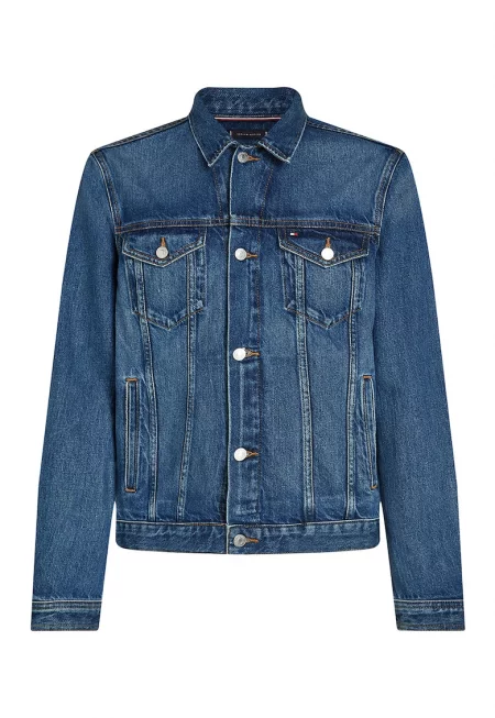 Яке от деним с джобове на гърдите