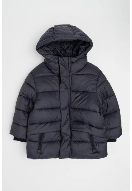 Зимно яке с качулка и джобове встрани